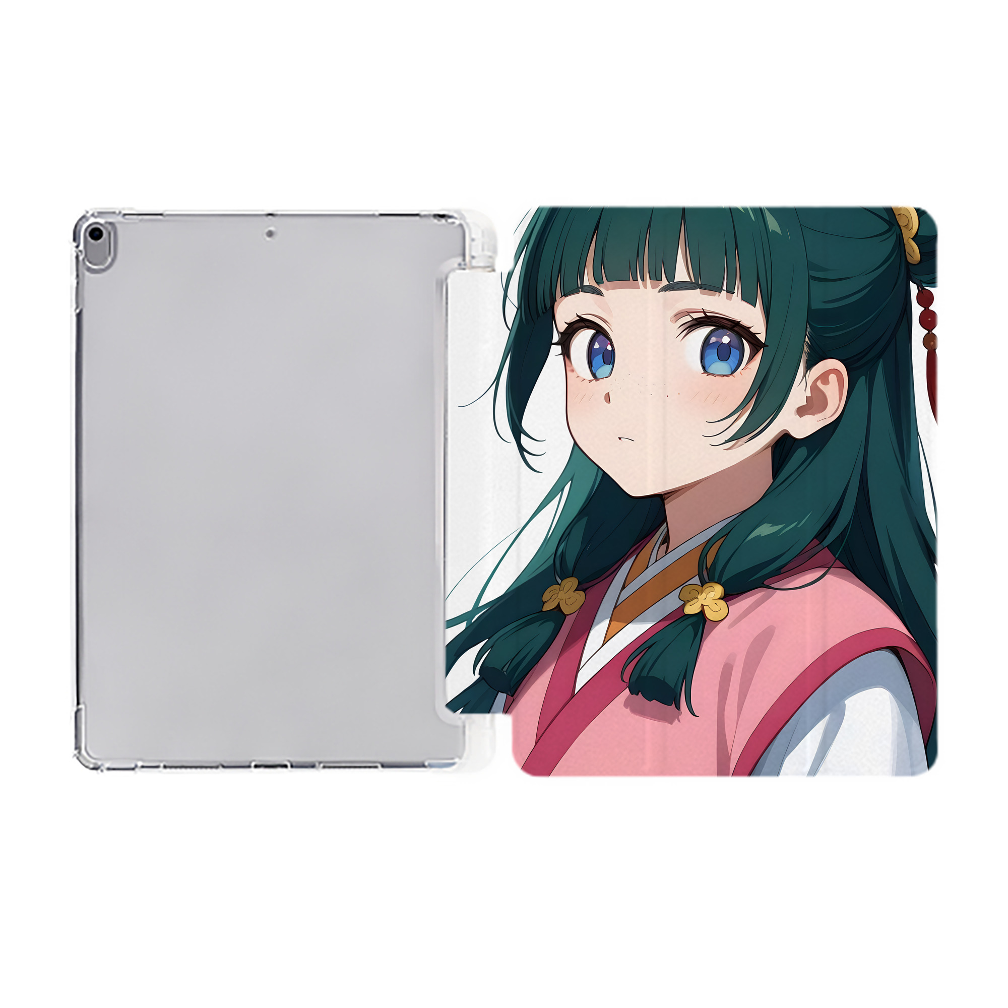 （画像用） 薬屋のひとりごと The Apothecary Diaries IPad ケース ペン収納付き 三つ折りスタンド PUレザー×シリコン 対応機種9.5/10.5/10.9インチ